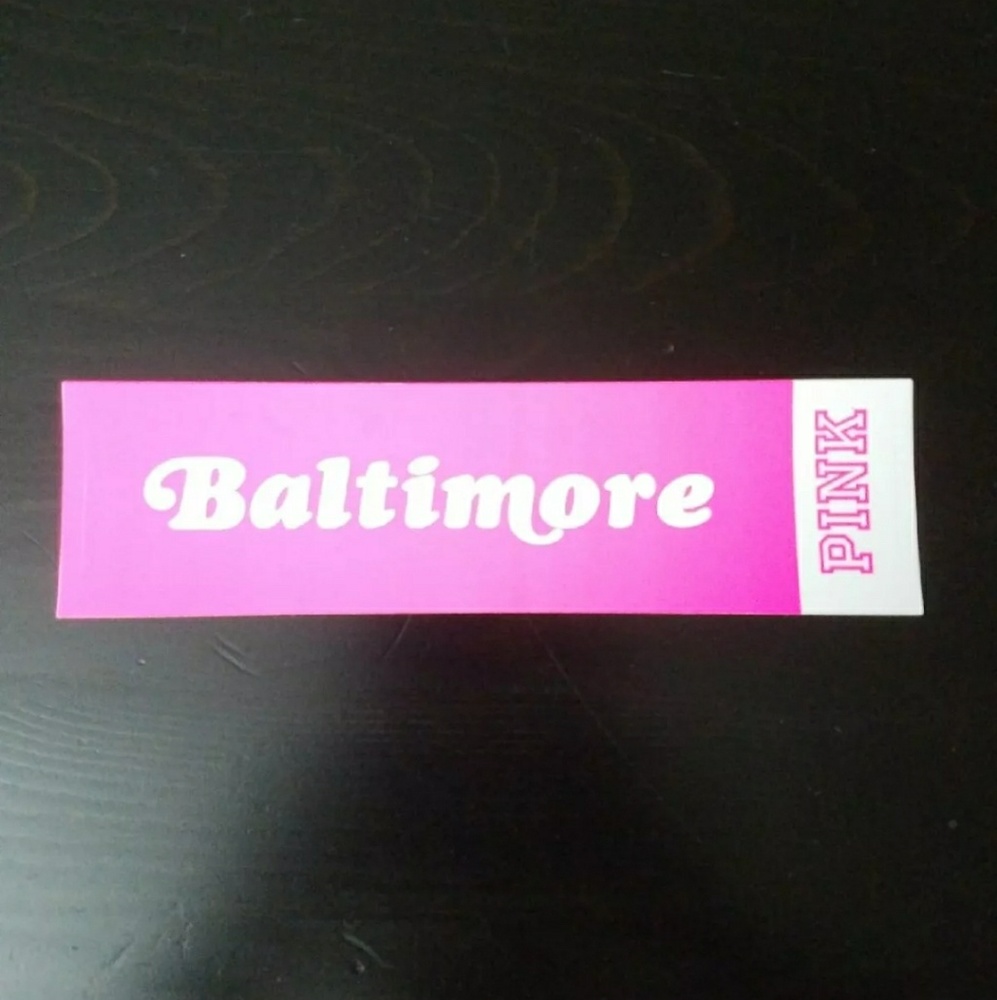 Vs Pink city sticker (Baltimore) style #2 rare htf